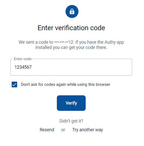 Verification Code Screenshot